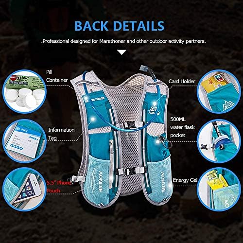 AONIJIE Hydration Vest Pack Backpack 5L Marathoner Running Race Hydration - Image 3