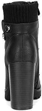 DREAM PAIRS Women's Lace up Combat Ankle Boots High Chunky Heel Fashion Heeled Booties Shoes - Image 5