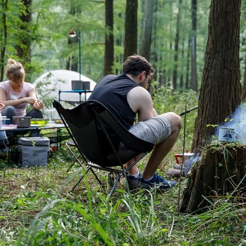 Naturehike YL05 Camping Chair, Ultralight Portable Camp Chair with Storage Bag, Compact Folding Beach Chair for Backpacking Hiking Fishing Picnic - Image 3