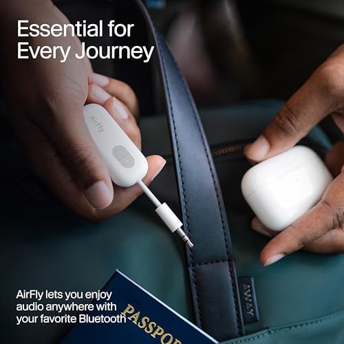 Twelve South AirFly SE | Bluetooth Wireless Audio Transmitter Adapter for AirPods/Headphones, 20+ Hr Battery, Works with 3.5mm aux Jacks on Airplanes, TVs, Gym Equipment, and Travel - Image 6